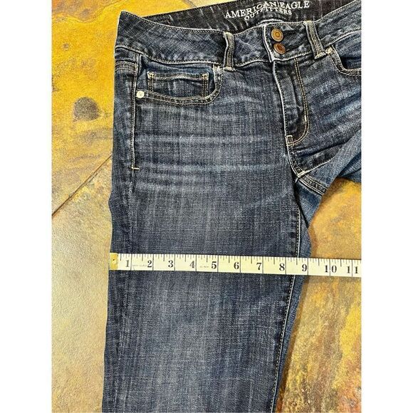 American Eagle Artist Crop Stretch Denim Jeans Size 6 - Picture 6 of 13